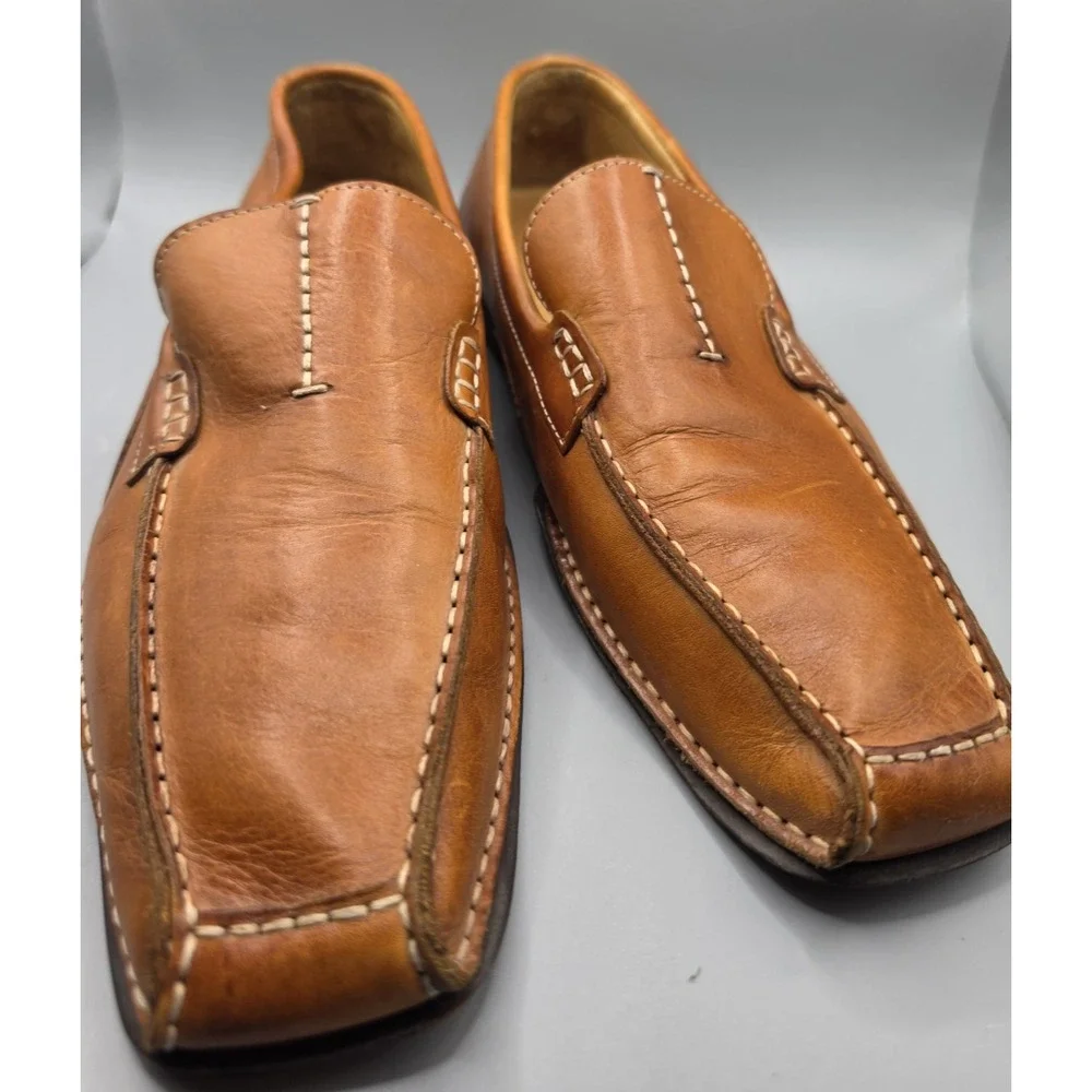 Bacco Bucci Studio Men's 11M Brown Leather Loafers Vero Cuoio Slip On Dress...